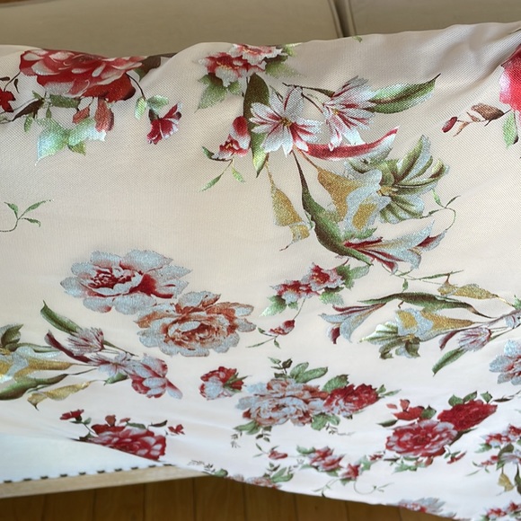 Never Worn😀 Cream with beautiful metallic floral print. open back sundress. NEW - Picture 8 of 13